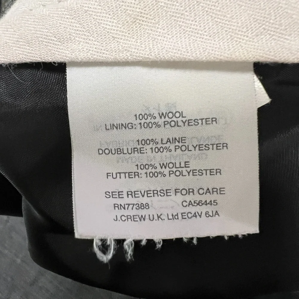 J Crew Bowery Dress Pants Mens 30x32 Dark‎ Gray Flat Front Wool Tapered